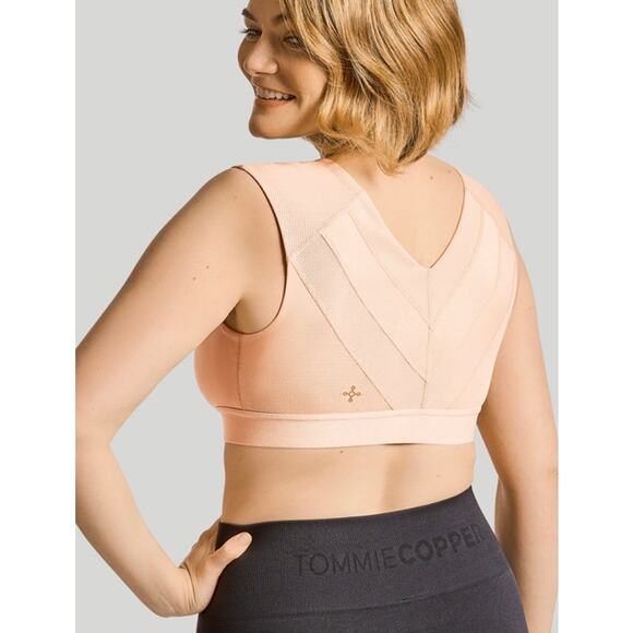 Tommie Copper Pink Shoulder Support Bra with Front Zip XL NWOT - Picture 4 of 6